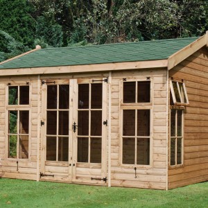 12x10 Palermo Double Glazed Garden Room or Office. Lining and insulation available